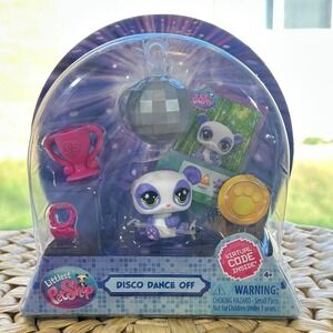 Littlest Pet Shop Disco Dance Off G7 #200 Panda Figure Toy‎ NEW